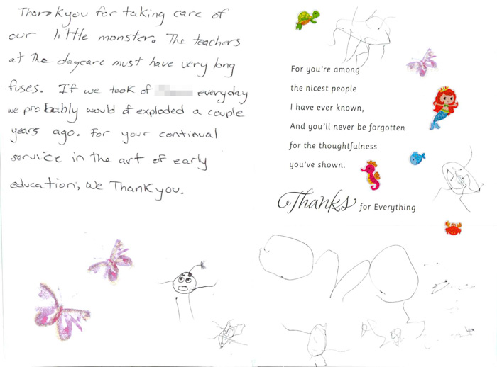 daycare thanks card -3 Daycare thanks card